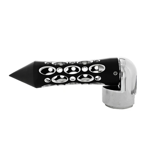 Thread-On Daytona Spike Gearshift Knob With 13/15/18 Speed Adapter - Black/Horizontal