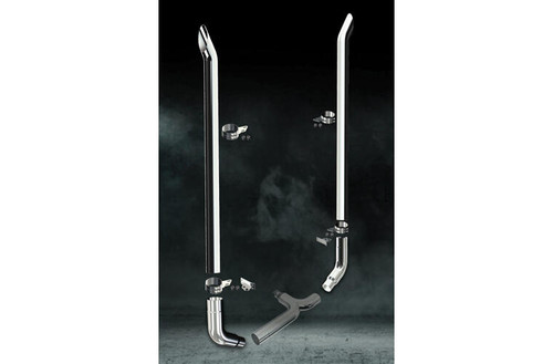 6 Inch Dia Boiler Maker Tip Exhaust Kit with 120 Inch Tall One Piece Top Pipe PB