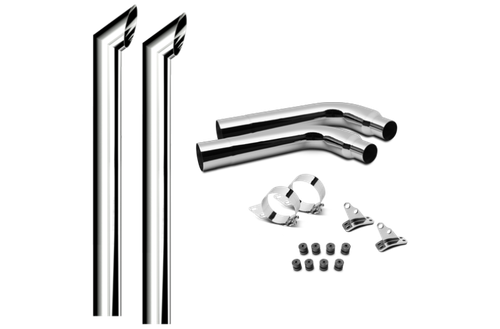 7 Inch Dia Desperado Tip Exhaust Kit with 114 Inch Tall One Piece Top Pipe PB