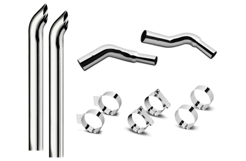 7 Inch Dia Hoosier Tip Exhaust Kit with 114 Inch Tall One Piece Top Pipe KW