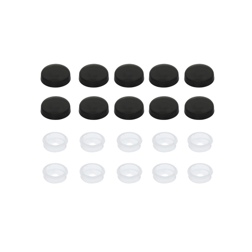 Black Plastic Snap-On Cap For #6 And #8 Screw