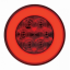 2.5" Bolt Pattern SS Spring Loaded Bar With 6X 21 LED 4" GloLight & Visors -Red LED & Lens (Pair)
