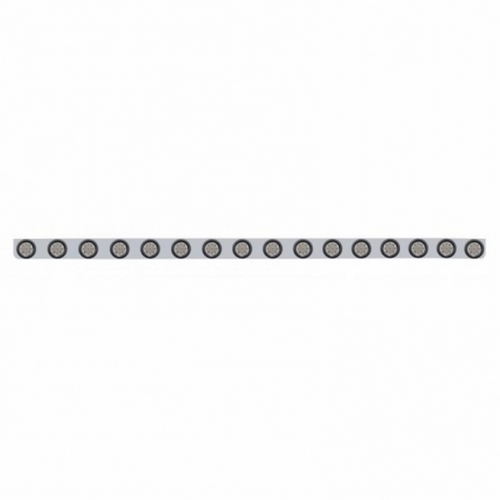 79-1/2" SS Bumper Light Bracket With 16X 9 LED 2" Reflector Light -Amber LED/Clear Lens