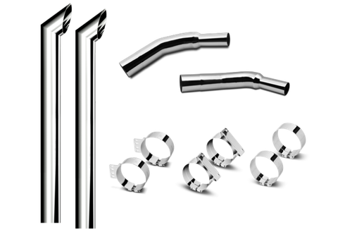 6 Inch Dia Desperado Tip Exhaust Kit with 114 Inch Tall One Piece Top Pipe KW