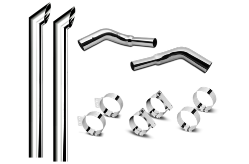 8 Inch Dia Desperado Tip Exhaust Kit with 114 Inch Tall One Piece Top Pipe KW