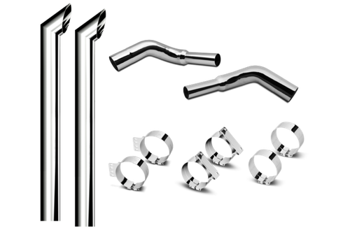 6 Inch Dia Desperado Tip Exhaust Kit with 108 Inch Tall One Piece Top Pipe KW