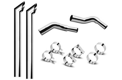 8 Inch Dia Desperado Tip Exhaust Kit with 96 Inch Tall One Piece Top Pipe KW