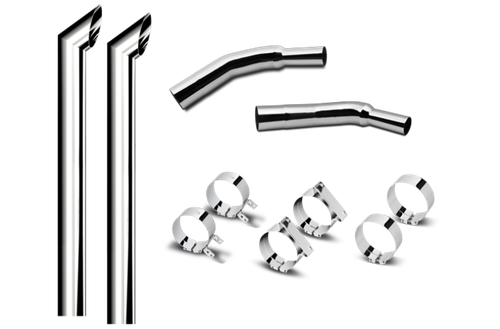 8 Inch Dia Desperado Tip Exhaust Kit with 120 Inch Tall One Piece Top Pipe KW