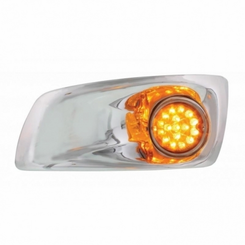 Fog Light Cover With Amber LED Hi/Lo Clear Style Reflector Light For 2007-17 KW T660