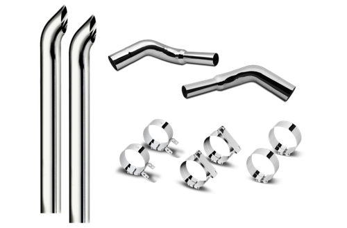 7 Inch Dia Hoosier Tip Exhaust Kit with 108 Inch Tall One Piece Top Pipe KW
