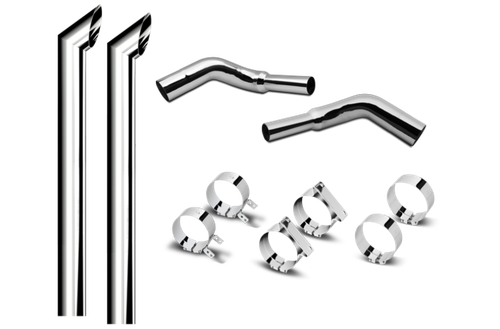 7 Inch Dia Desperado Tip Exhaust Kit with 114 Inch Tall One Piece Top Pipe KW