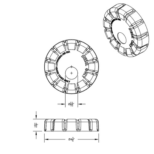 Chrome Plastic Fuel Cap Cover For Kenworth