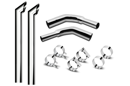 6 Inch Dia Desperado Tip Exhaust Kit with 96 Inch Tall One Piece Top Pipe KW