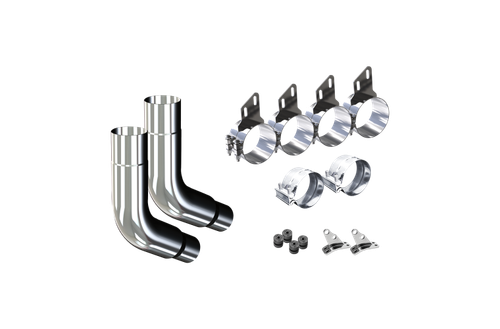 6-inch Exhaust Kit for PB, 60 Degree OEM Elbows, Clamps, Brackets, Bushings
