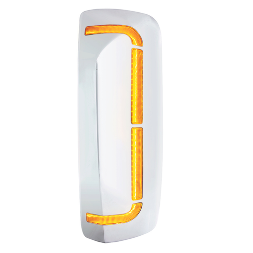 59 LED Chrome Mirror Cover With Sequential LED For 2012-2024 Volvo VNL