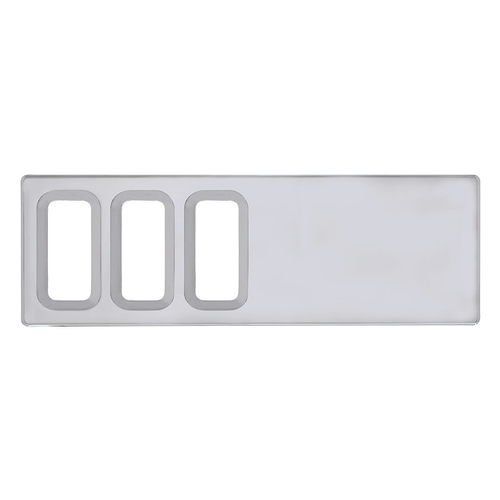 Chrome Plastic Dash Switch Panel Cover For International - 3 Openings