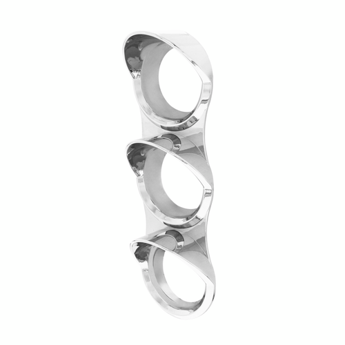 Chrome Small 3 Gauge Cover With Visor For Mack