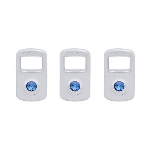 Rocker Switch Cover For Kenworth/Peterbilt - With Color Crystal (Card of 3)