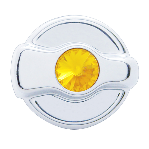 Chrome Plastic A/C Control Knob For 2005 & Older Peterbilt With Color Crystal Description