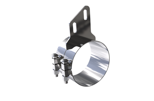 Angled Style 8 Inch Diameter HD Series Exhaust Clamp for Peterbilt