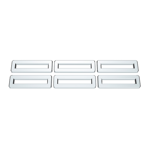 Chrome Plastic Indicator Label Trim For Freightliner Classic/FLD (6 Pack)