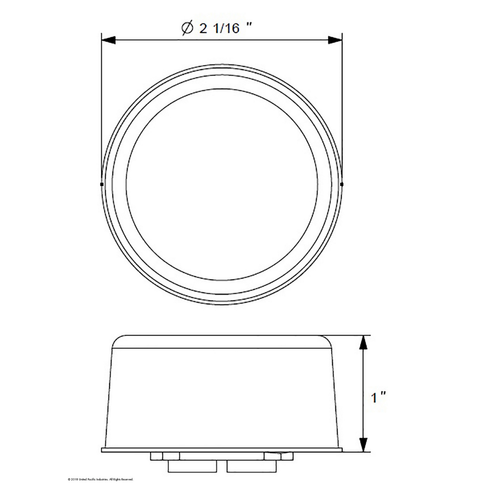 7 LED 2" Round Light (Clearance/Marker) - Amber LED/Amber Lens (Bulk)