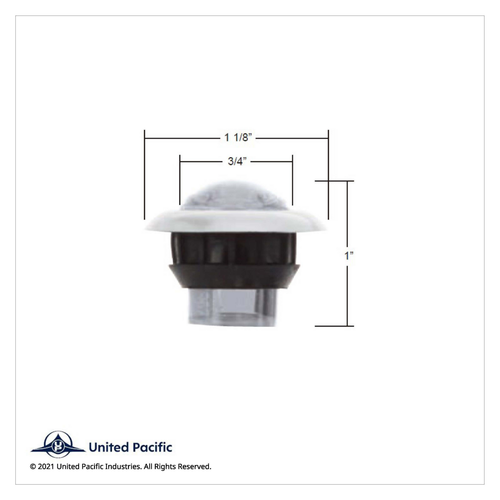3 LED 3/4" Mini Light With Bezel (Clearance/Marker) - Red LED/Red Lens