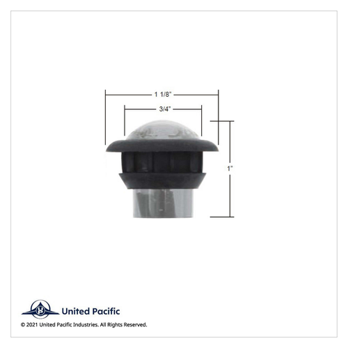 3 LED 3/4" Mini Light (Auxiliary/Utility) - Blue LED/Clear Lens