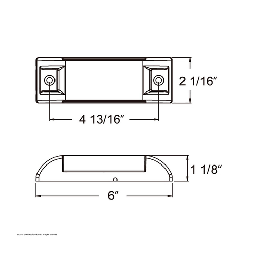 13 LED Reflector Rectangular Light (Clearance/Marker) - Amber LED/Amber Lens