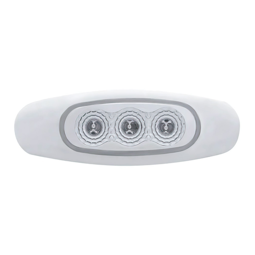 3 LED Reflector Light (Clearance/Marker) - Red LED/Clear Lens (Bulk)