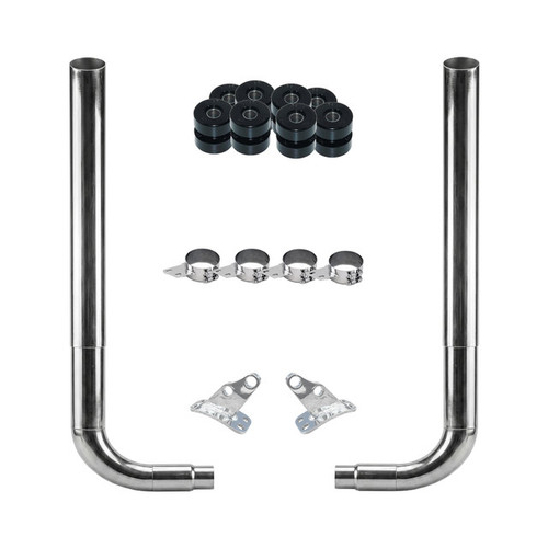 7″ FLAT TOP COMPLETE EXHAUST KIT W/ 90° PICKETT ELBOWS