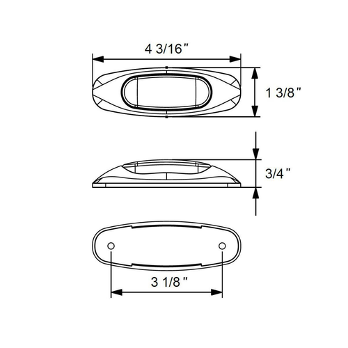 4-3/16" Wide 3 LED ViperEye Light (Clearance/Marker)