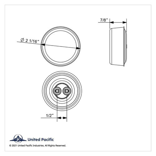 7 LED 2" Round Turbine Light (Clearance/Marker)