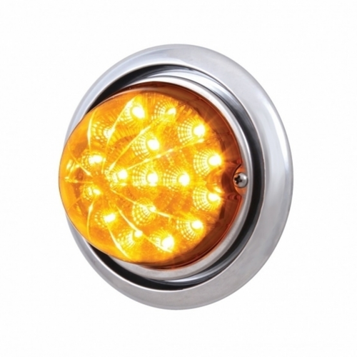 Front Bumper Light With 17 Amber LED Reflector Watermelon Light For Freightliner Columbia