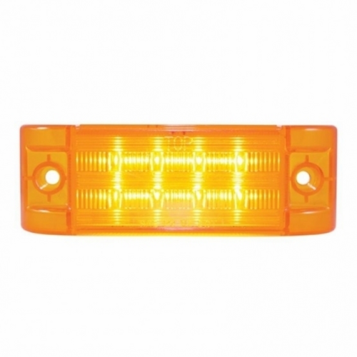 8 SMD LED Rectangular Light (Clearance/Marker) - Amber LED/Amber Lens