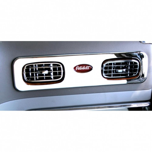 Chrome Plastic A/C Vent Trim For 2006+ Peterbilt 389/388/387/386/384/379- Passenger Chrome Plastic A/C Vent Trim For 2006+ Peterbilt 389/388/387/386/384/379- Passenger