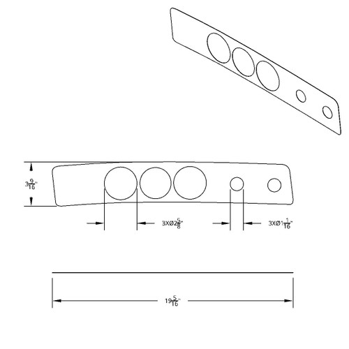 2006+ Kenworth Stainless A/C Dash Panel Trim 2006+ Kenworth Stainless A/C Dash Panel Trim