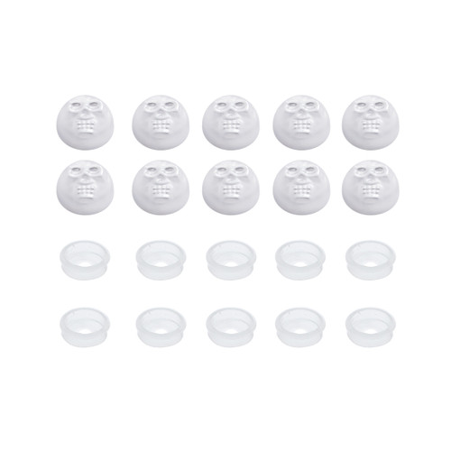 Chrome Plastic Skull Snap-On Cap For #10 And #12 Screws (10-Pack) Chrome Plastic Skull Snap-On Cap For #10 And #12 Screws (10-Pack)