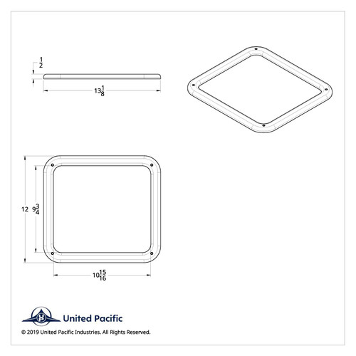 Chrome Plastic KW Daylight Door W900 View Window Trim With Hardware Chrome Plastic KW Daylight Door W900 View Window Trim With Hardware