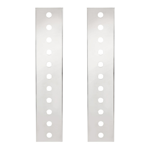 Peterbilt Stainless Front Air Cleaner Bracket Only - 22 Mini Light Cutouts Peterbilt Stainless Front Air Cleaner Bracket Only - 22 Mini Light Cutouts