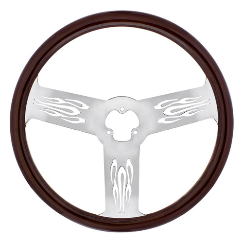18" Wood Steering Wheel - Firestorm 18" Wood Steering Wheel - Firestorm