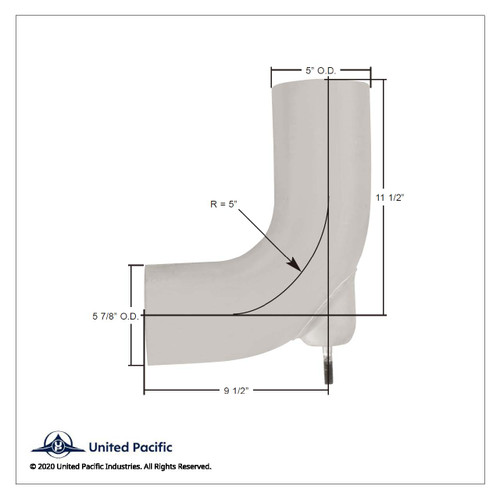 Aluminized Exhaust Elbow For Freightliner Century 04-17476-000 Aluminized Exhaust Elbow For Freightliner Century 04-17476-000