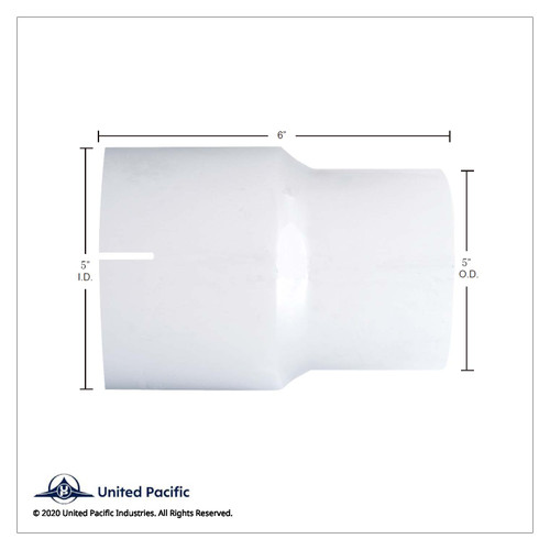 Aluminized Exhaust Connector 5" I.D. To 5" O.D. Aluminized Exhaust Connector 5" I.D. To 5" O.D.