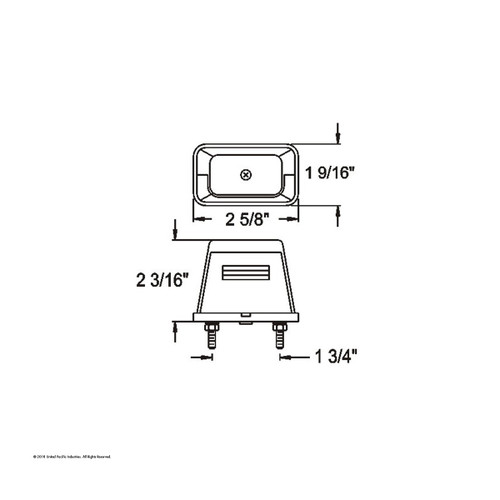 Chrome Rectangular License Light Chrome Rectangular License Light
