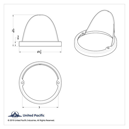 Chrome LED Light Flush Mount Base With Visor (Bulk) Chrome LED Light Flush Mount Base With Visor (Bulk)