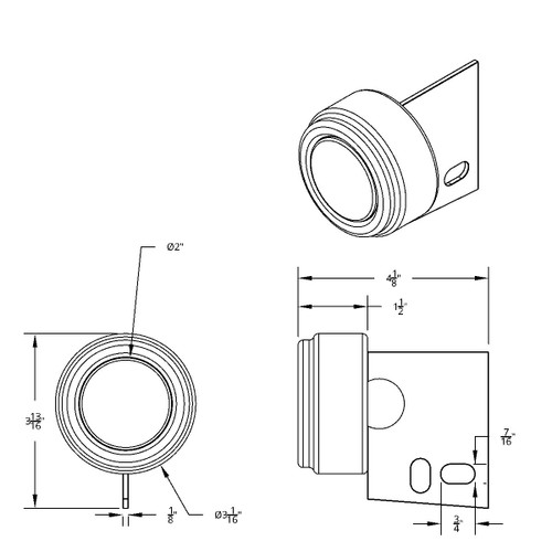Mud Flap Hanger End Light With Grommet - Amber Mud Flap Hanger End Light With Grommet - Amber