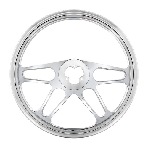 18" Chrome Aluminum "4-Spoke" Style Steering Wheel 18" Chrome Aluminum "4-Spoke" Style Steering Wheel