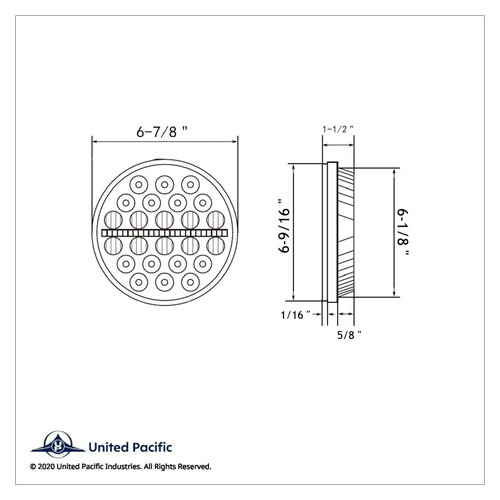 ULTRALIT - 24 High Power LED Circular Light With Dual Color LED Position Light Bar ULTRALIT - 24 High Power LED Circular Light With Dual Color LED Position Light Bar