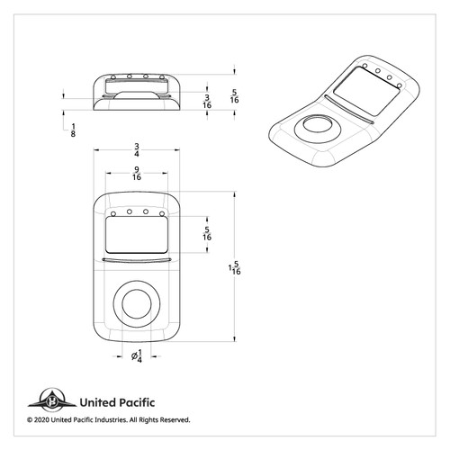 Rocker Switch Cover For Kenworth/Peterbilt - Indented (Card of 3) Rocker Switch Cover For Kenworth/Peterbilt - Indented (Card of 3)