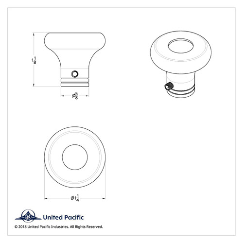 Small Deluxe Dash Knob - Indented Small Deluxe Dash Knob - Indented
